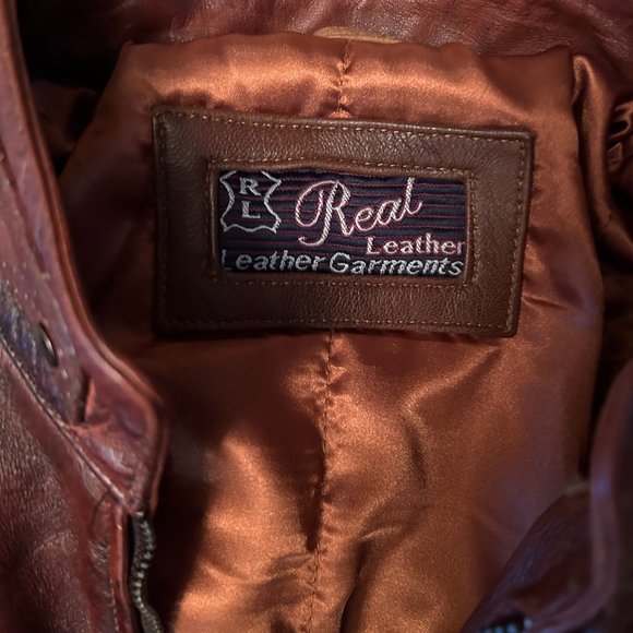 Men Distressed Brown Motorcycle Leather Jacket - Best Leather Riding Jacket Med - Picture 3 of 6